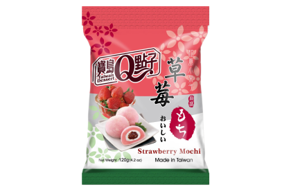 Taiwan Mochi Strawberry 宝岛q点子麻薯草莓 120gm（VIP会员价：RM6.50）